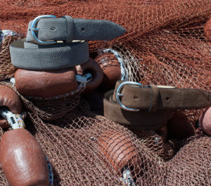 Sporty leather men's belts